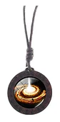 Collar para Mujer Y Hombre dije de Madera Galaxia Planetas Cristal - Miniatura 1