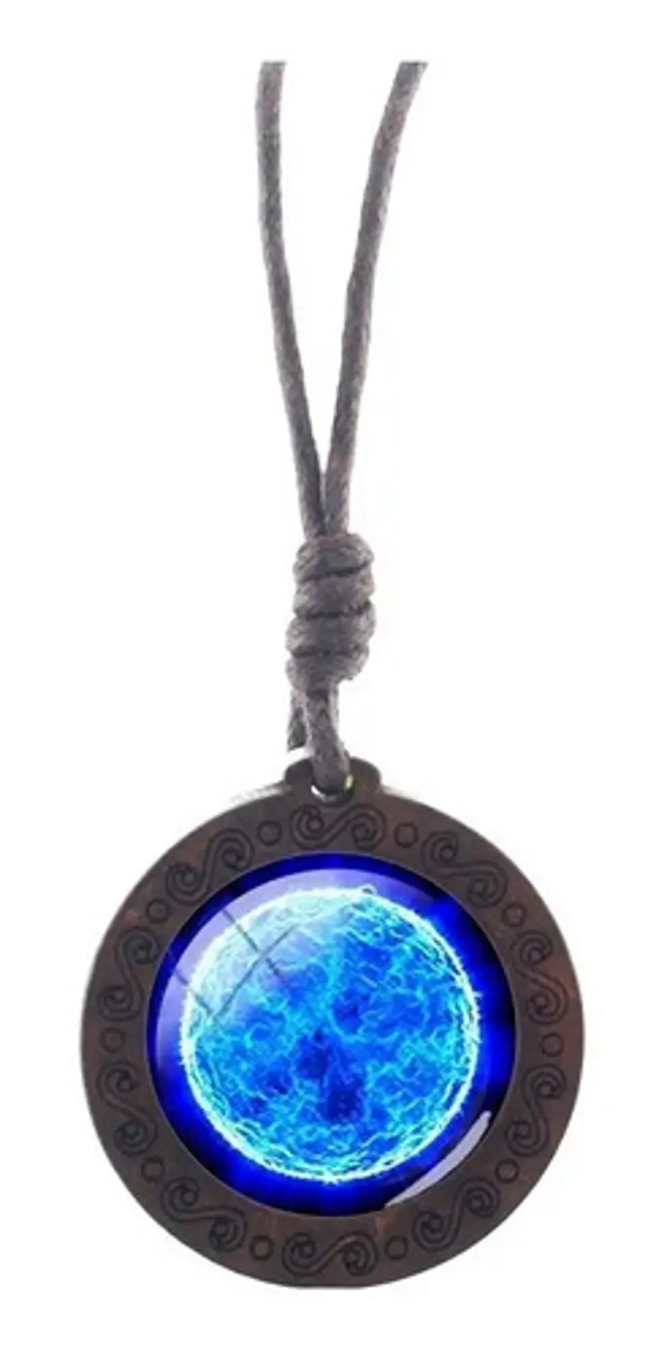 Collar para Mujer Y Hombre dije de Madera Galaxia Planetas Cristal 2