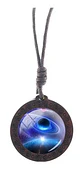 Collar para Mujer Y Hombre dije de Madera Galaxia Planetas Cristal - Miniatura 11