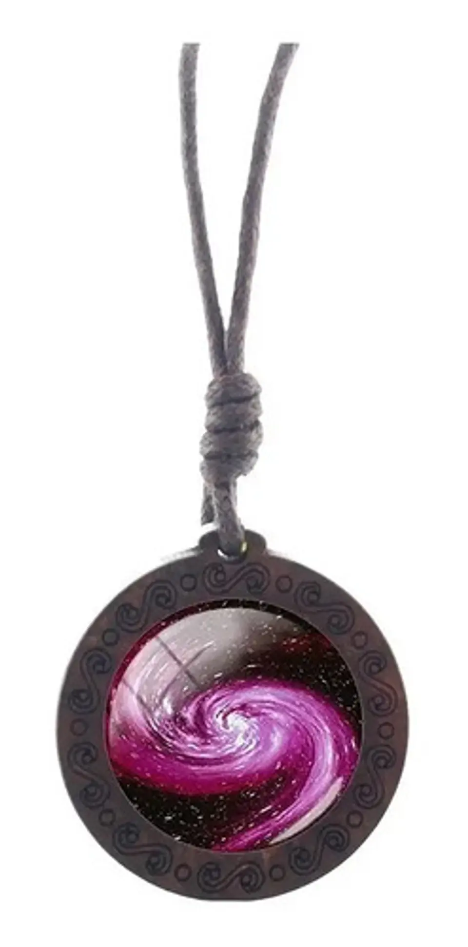 Collar para Mujer Y Hombre dije de Madera Galaxia Planetas Cristal 12