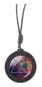Collar para Mujer Y Hombre dije de Madera Galaxia Planetas Cristal - Miniatura 15