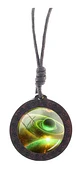 Collar para Mujer Y Hombre dije de Madera Galaxia Planetas Cristal - Miniatura 18