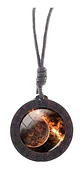 Collar para Mujer Y Hombre dije de Madera Galaxia Planetas Cristal - Miniatura 20