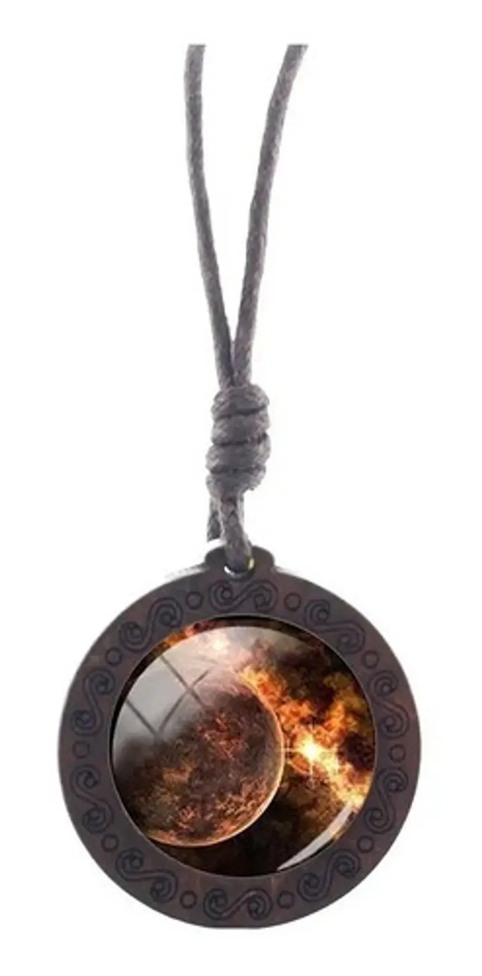 Collar para Mujer Y Hombre dije de Madera Galaxia Planetas Cristal 20