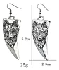 Aretes Pendiente Celtas Colmillo Vikingo Lobo Mujer Hombre - Miniatura 7