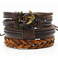 Manilla Pulsera Brazalete Cuentas Cuero Hombre Mujer Moda - Miniatura 1