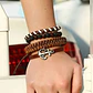 Manilla Pulsera Brazalete Cuentas Cuero Hombre Mujer Moda - Miniatura 11