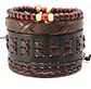 Manilla Pulsera Brazalete Cuentas Cuero Hombre Mujer Moda - Miniatura 14