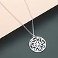 Collar Acero Inoxidable Color Plata Mandala Budismo Mujer - Miniatura 4