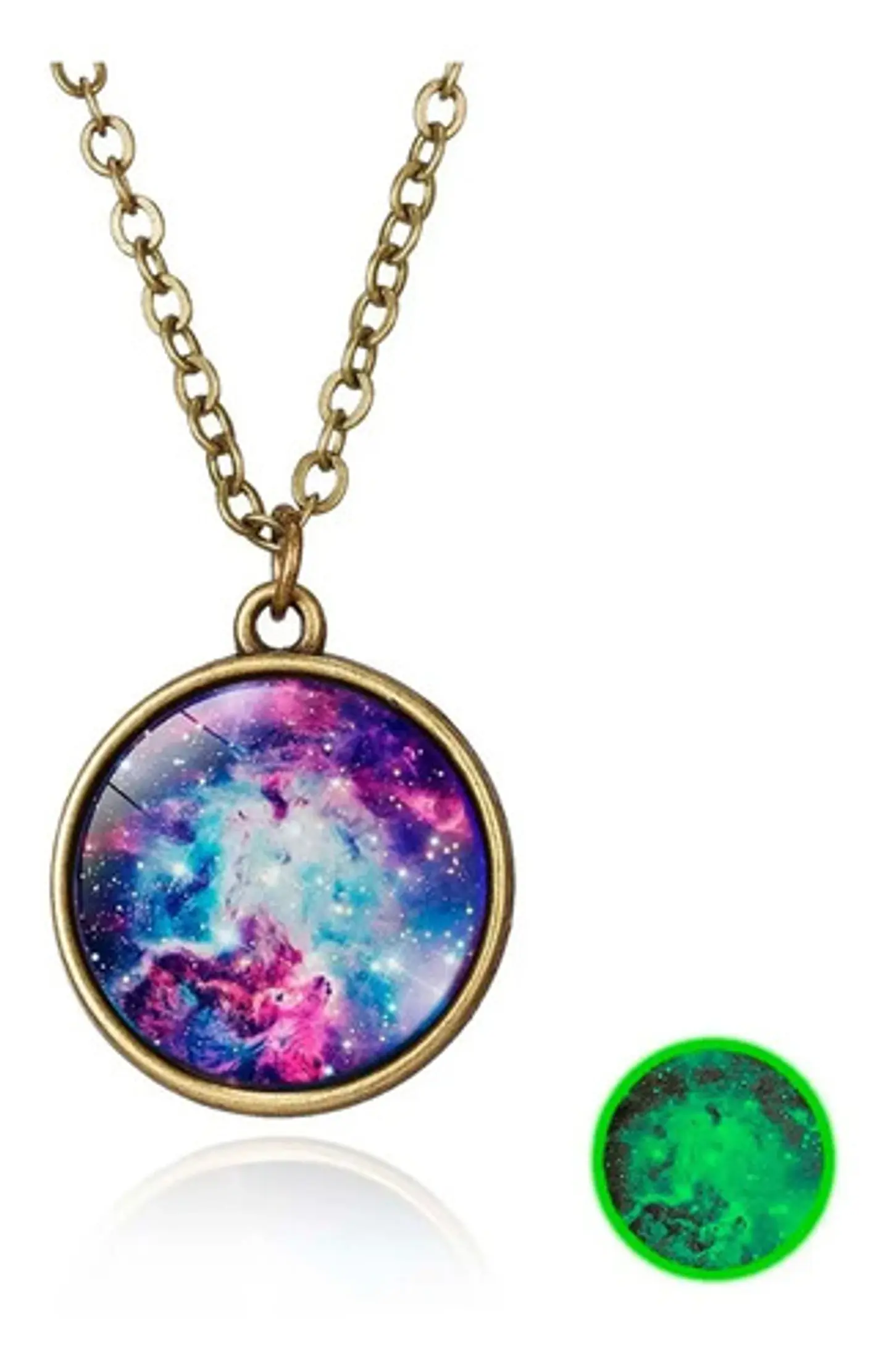 Collar Cristal Galaxia Espacio Planeta Universo Hombre Mujer 3