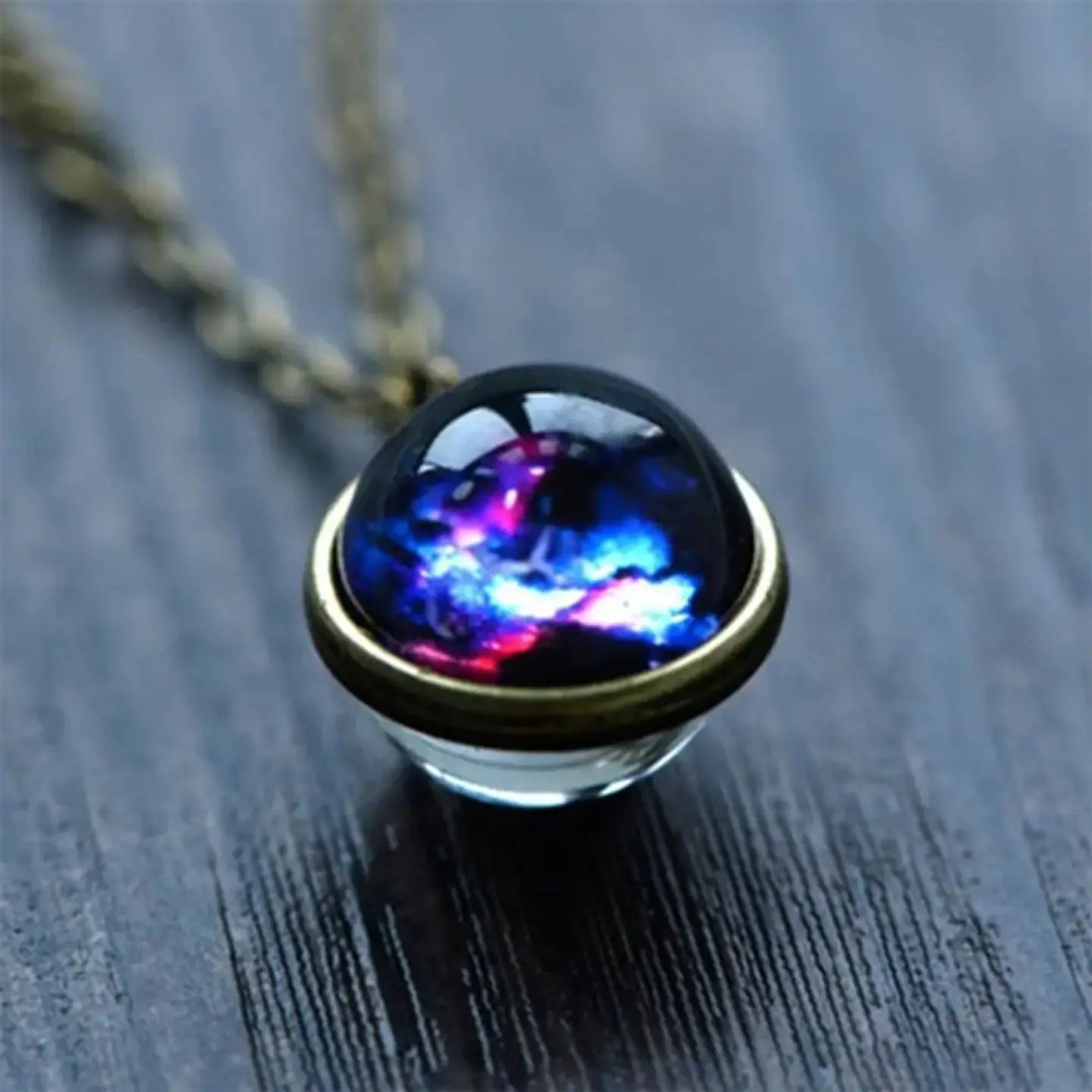 Collar Cristal Galaxia Espacio Planeta Universo Hombre Mujer 7
