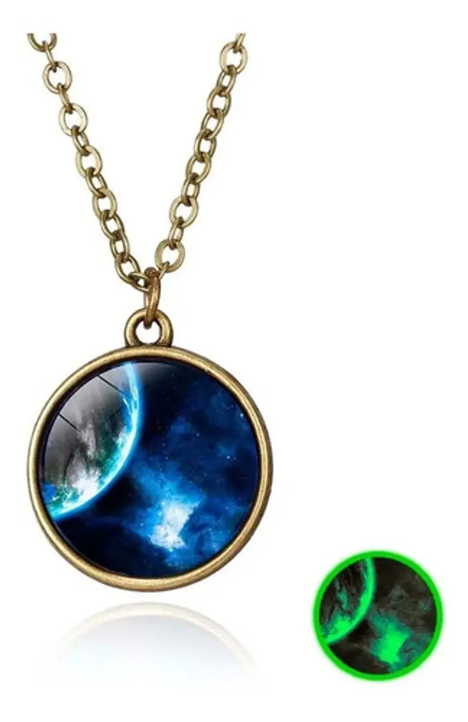Collar Cristal Galaxia Espacio Planeta Universo Hombre Mujer 10