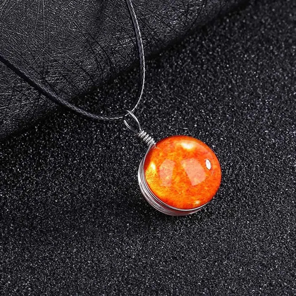 Collar Cristal Galaxia Espacio Planeta Universo Hombre Mujer 16