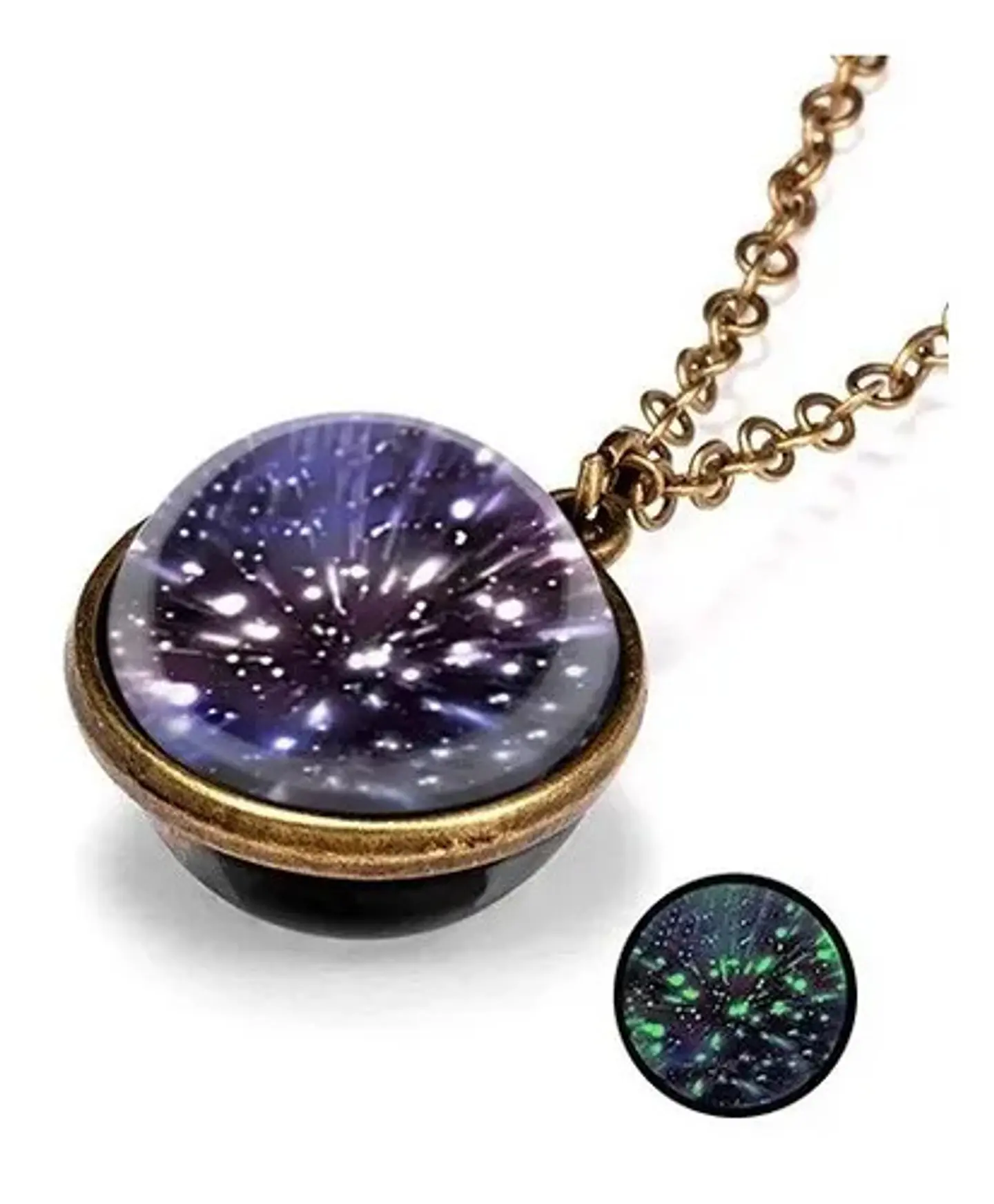 Collar Cristal Galaxia Espacio Planeta Universo Hombre Mujer 17