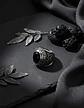 Anillo Acero Inoxidable Piedra Iluminati Cráneo Biker Hombre - Miniatura 8