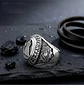 Anillo Acero Inoxidable Piedra Iluminati Cráneo Biker Hombre - Miniatura 10