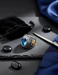 Anillo Acero Inoxidable Piedra Iluminati Cráneo Biker Hombre - Miniatura 13