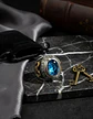 Anillo Acero Inoxidable Piedra Iluminati Cráneo Biker Hombre - Miniatura 15