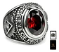 Anillo Acero Inoxidable Piedra Iluminati Cráneo Biker Hombre - Miniatura 17