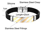 Pulsera Brazalete Manilla Silicona Acero Inoxidable Hombre - Miniatura 2