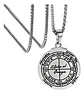 Collar Talismán Amuleto Color Plata Acero Inoxidable Hombre - Miniatura 11