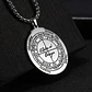Collar Talismán Amuleto Color Plata Acero Inoxidable Hombre - Miniatura 5