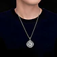Collar Talismán Amuleto Color Plata Acero Inoxidable Hombre - Miniatura 9