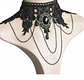 Collar Gargantilla Choker Encaje Pendant Negro Gotico Mujer - Miniatura 3