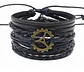Manilla Pulsera Brazalete Cuentas Cuero Hombre Y Mujer Moda - Miniatura 2