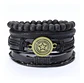 Manilla Pulsera Brazalete Cuentas Cuero Hombre Y Mujer Moda - Miniatura 5