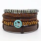 Manilla Pulsera Brazalete Cuentas Cuero Hombre Y Mujer Moda - Miniatura 13