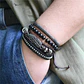Manilla Pulsera Brazalete Cuentas Cuero Hombre Y Mujer Moda - Miniatura 16