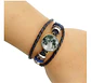 Pulsera Manilla Cuero Luna Brilla En La Oscuridad Hombre Muj - Miniatura 4