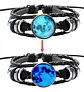 Pulsera Manilla Cuero Luna Brilla En La Oscuridad Hombre Muj - Miniatura 9