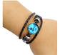 Pulsera Manilla Cuero Luna Brilla En La Oscuridad Hombre Muj - Miniatura 11