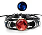 Pulsera Manilla Cuero Luna Brilla En La Oscuridad Hombre Muj - Miniatura 17