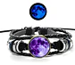 Pulsera Manilla Cuero Luna Brilla En La Oscuridad Hombre Muj - Miniatura 21