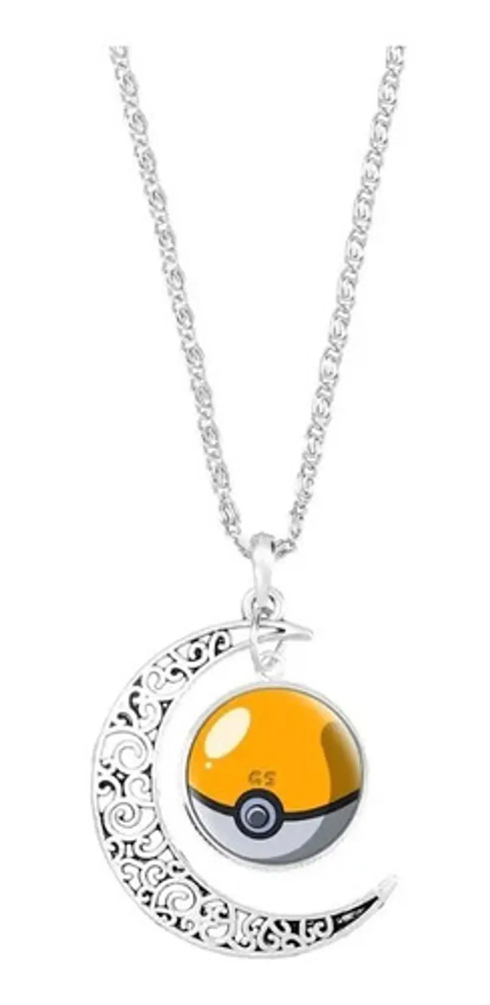 Collar Colgante Cadena Media Luna Pokemon Go Moda 4