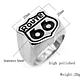 Anillo Acero Inoxidable Ruta 66 Biker Motorista Para Hombre  - Miniatura 3