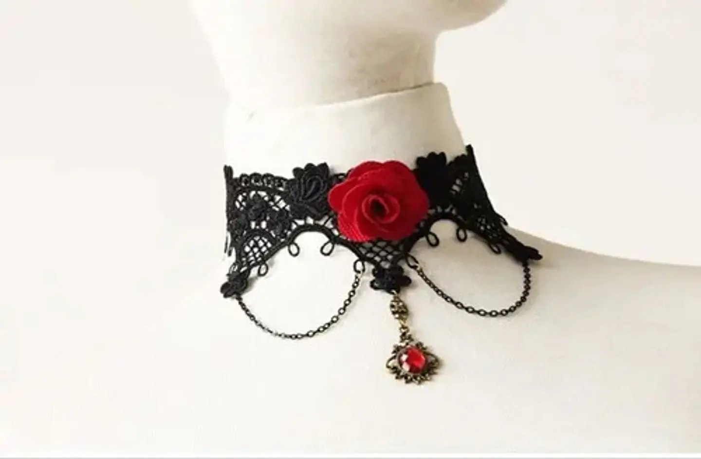 Gargantilla Choker Collar Para Mujer Colgante Gotico Encaje 2
