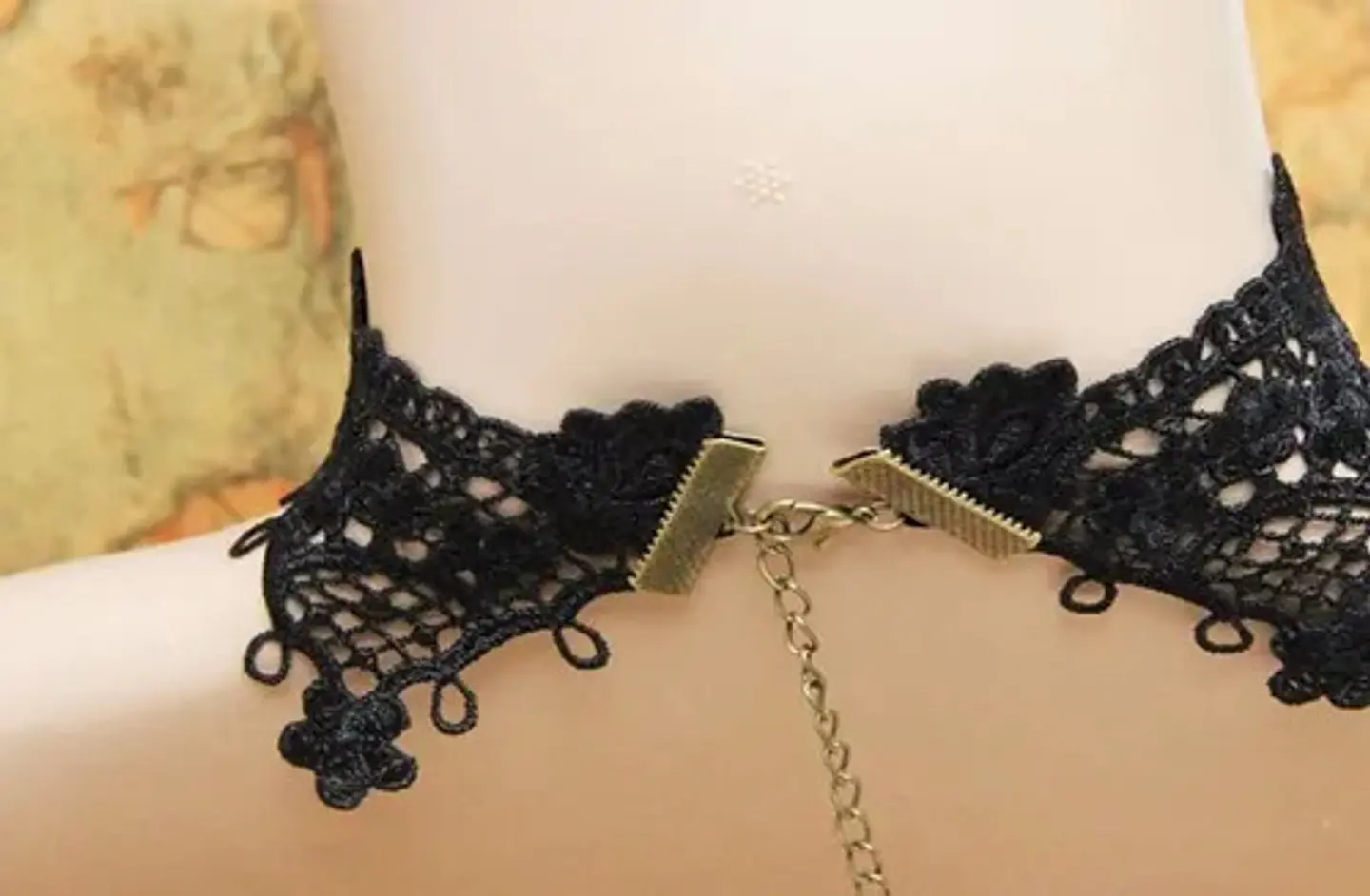 Gargantilla Choker Collar Para Mujer Colgante Gotico Encaje 5