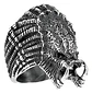 Anillo Color Plata Skull Depredador Acero Inoxidable Hombre  - Miniatura 1