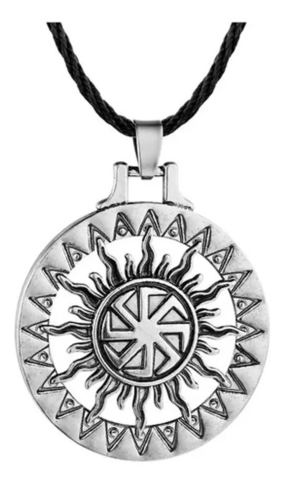 Collar Vikingo Runas Brújula Celta Eslavo Runas Lobo Hombre  4