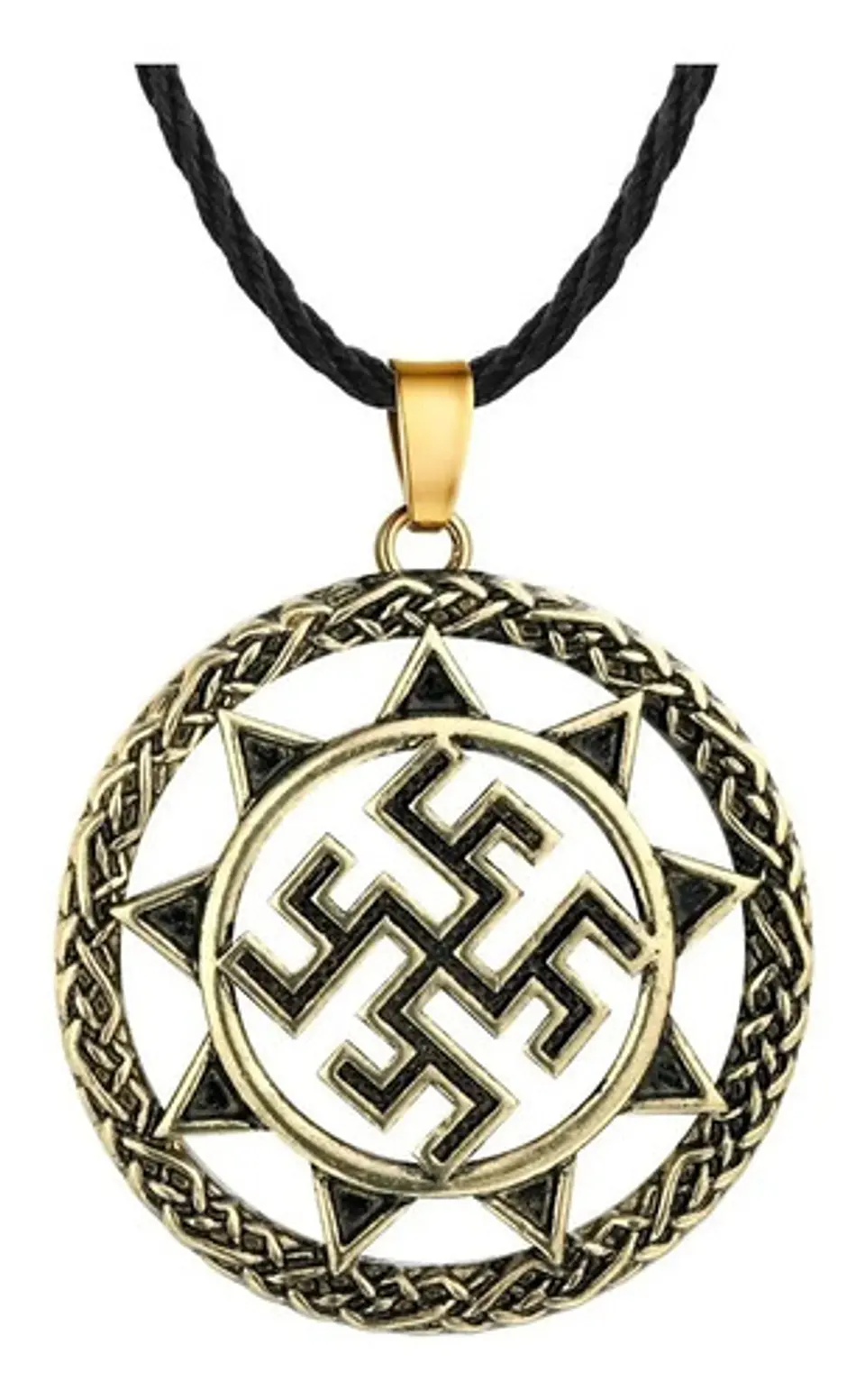 Collar Vikingo Runas Brújula Celta Eslavo Runas Lobo Hombre  5