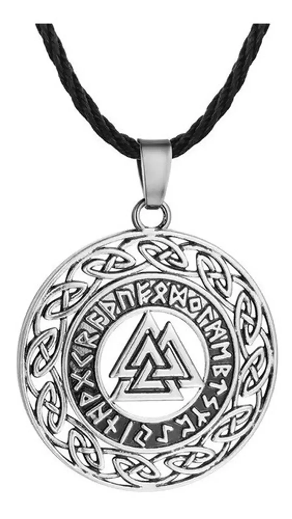 Collar Vikingo Runas Brújula Celta Eslavo Runas Lobo Hombre  11