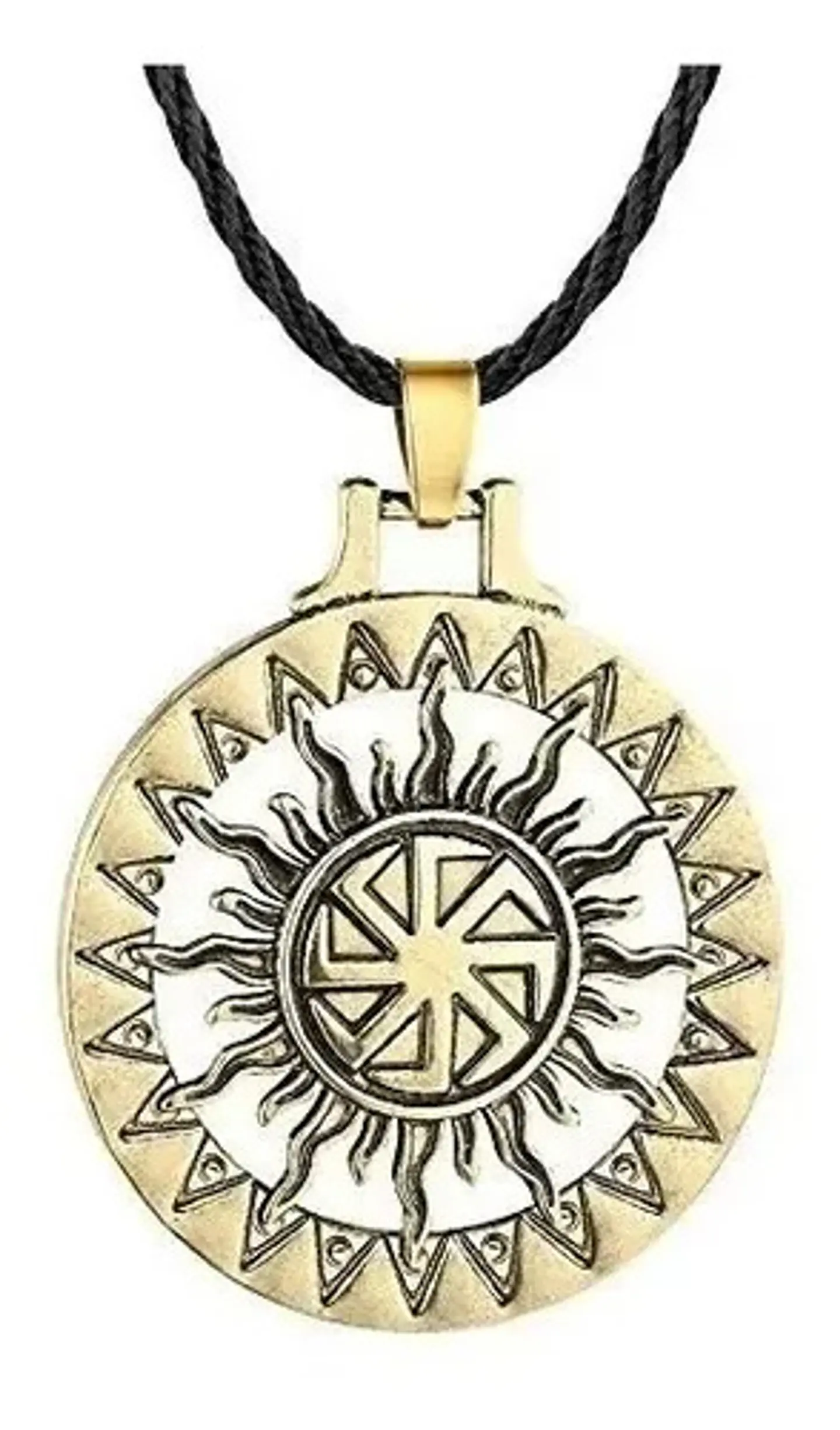 Collar Vikingo Runas Brújula Celta Eslavo Runas Lobo Hombre  16