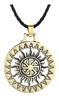 Collar Vikingo Runas Brújula Celta Eslavo Runas Lobo Hombre  - Miniatura 16