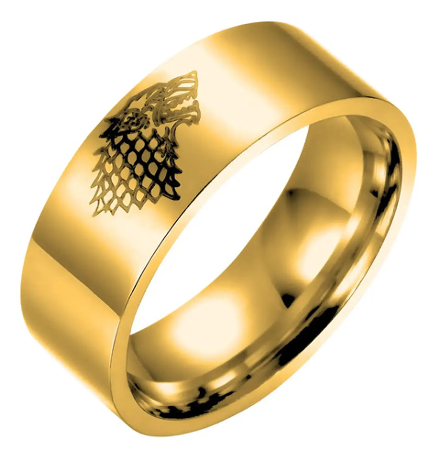Anillo Game Of Thrones Lobo Stark Acero Inoxida Hombre Mujer 1