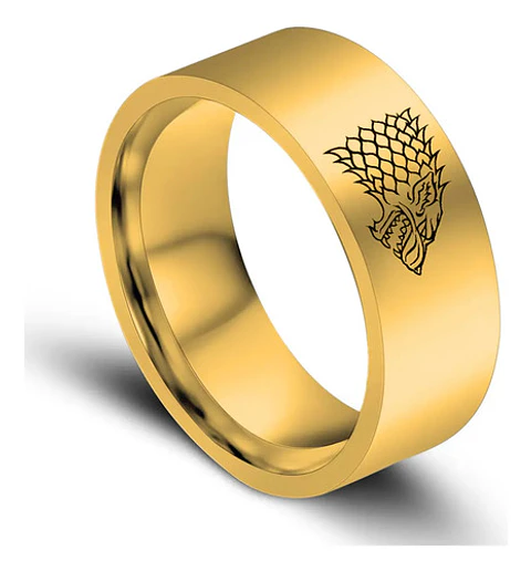 Anillo Game Of Thrones Lobo Stark Acero Inoxida Hombre Mujer
