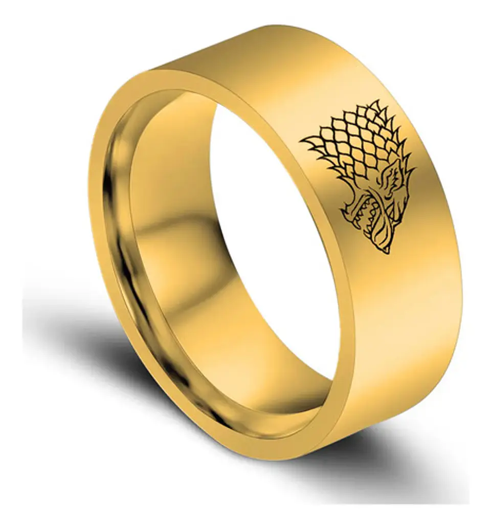 Anillo Game Of Thrones Lobo Stark Acero Inoxida Hombre Mujer 2